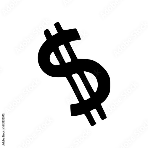 dollar sign vector silhouette