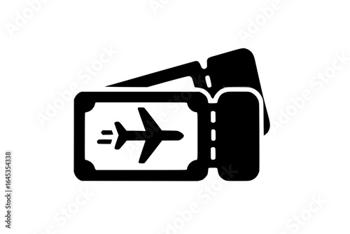 Flight airplane tickets for holiday travel adventure design illustration
