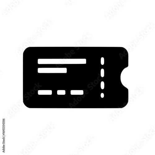 Isolated graphic vector ticket icon cutout
