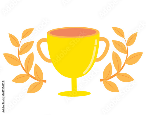 Prestigious golden trophy e...
