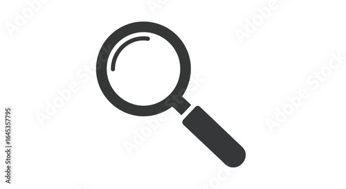 Magnifying glass for searching and investigation isolated on white background