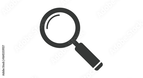 Magnifying glass isolated on white background for search, zoom and investigation
