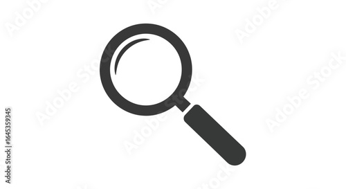 Magnifying glass icon isolated on white background for search and investigation