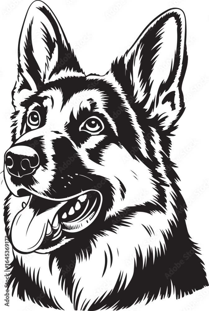 Naklejka premium German Shepherd Head SVG 