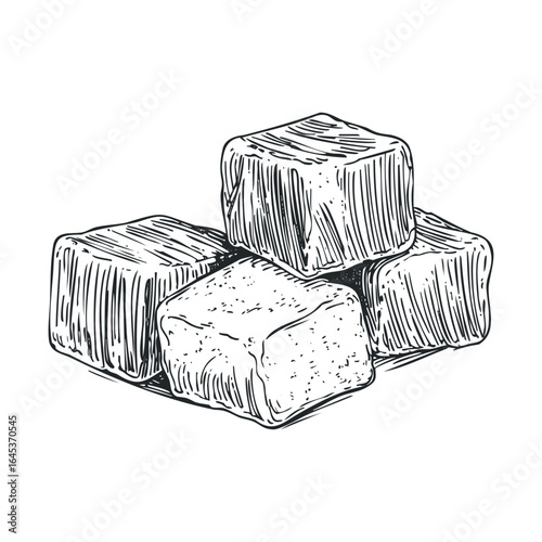 Handmade sugar cubes for tea and coffee enjoyment