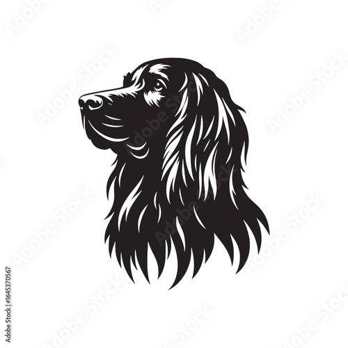 Golden Setter Silhouette - Minimalist Golden Setter Vector - Illustration of Golden setter.