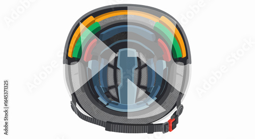 Innovative Helmet Design Featuring Layered Safety Technology for Enhanced Protection