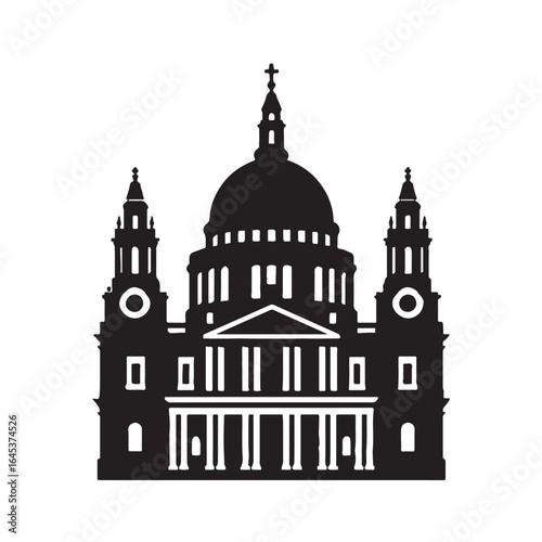 St Paul’s Cathedral Minimal Vector Silhouette