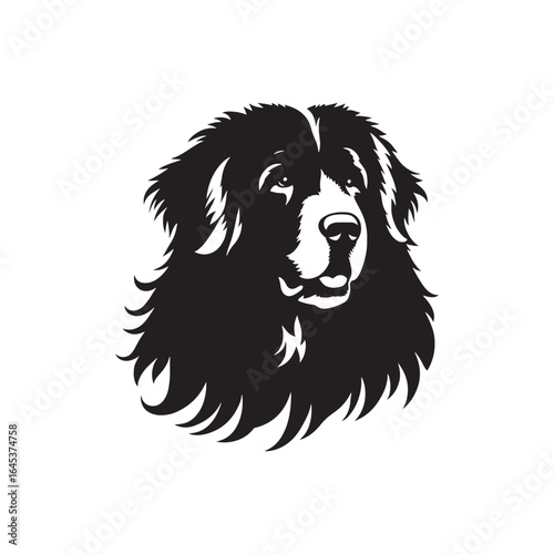 Minimalist Great Pyrenees Dog Vector - Illustration of Dog - Great Pyrenees Silhouette.