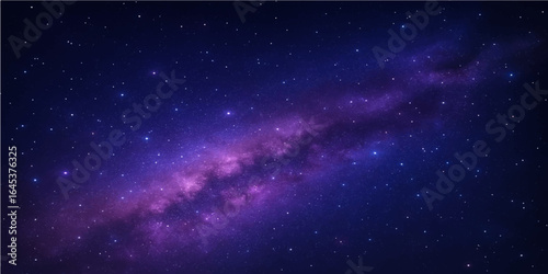An abstract starry sky shimmers with brilliant light, a cosmic nebula of blue and bright galaxies