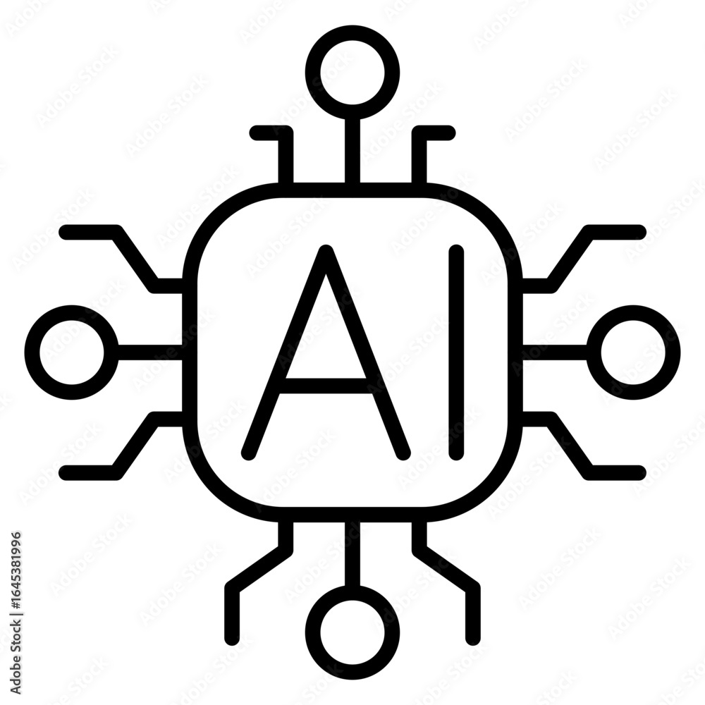 Obraz premium AI Revolution Icon