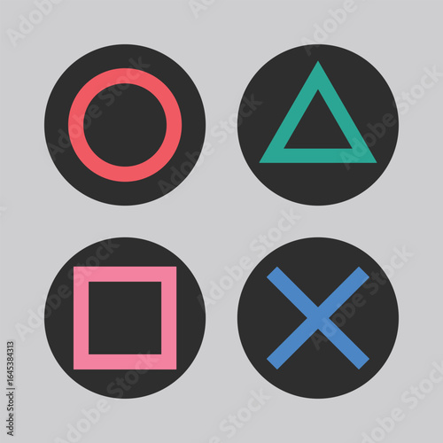 まるばつ三角四角のイラスト素材