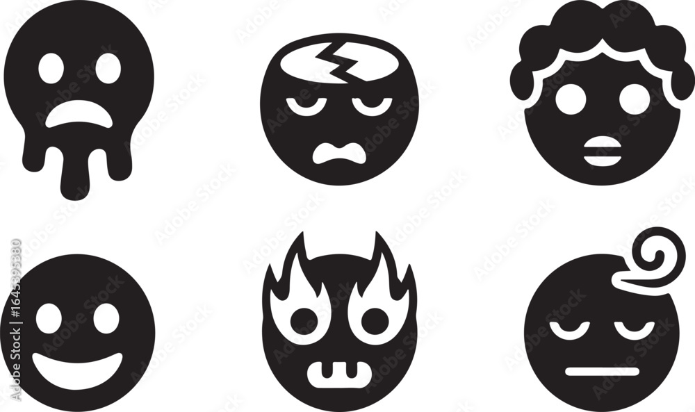 Obraz premium Emojis representing different emotions