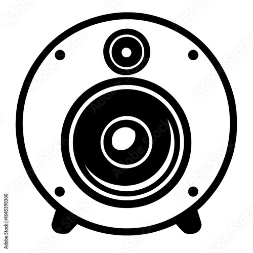 Compact Round Audio Speaker - Modern Sound System for Rich Music Experience