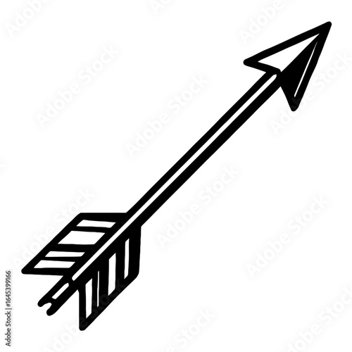 Dynamic Archery Arrow Mid-Flight Towards Its Target