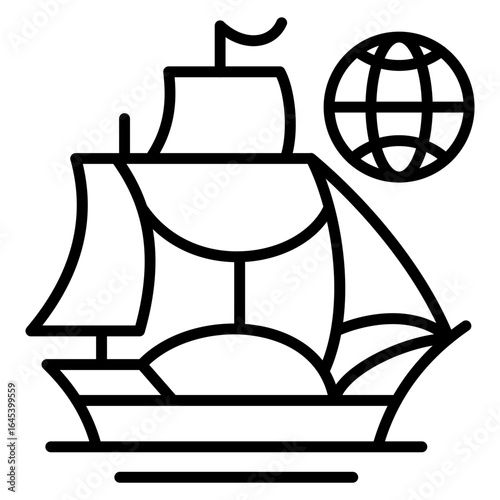 Canvas-taulu Port Of Call Icon