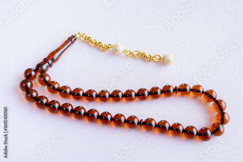Old Bakelite rosary, Turkish and Ottoman rosaries have cultural characteristics and are used for prayer. The focus has been made specifically.