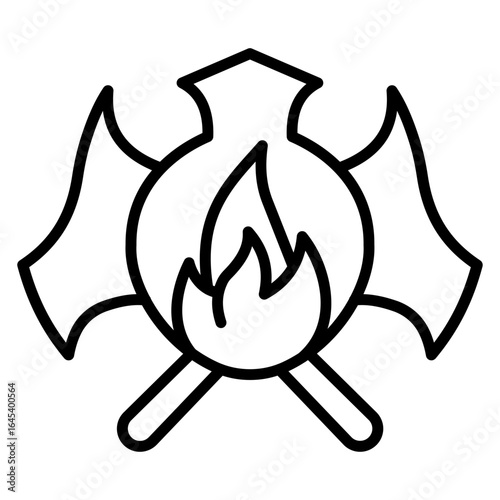 Firefighter Badge Icon