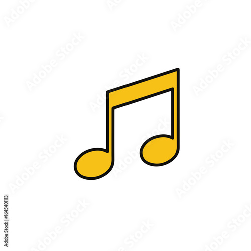 A golden musical note against a simple background, symbolizing music and rhythm.