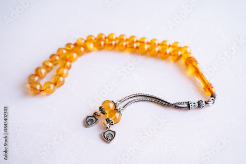 Old Bakelite rosary, Turkish and Ottoman rosaries have cultural characteristics and are used for prayer. The focus has been made specifically.