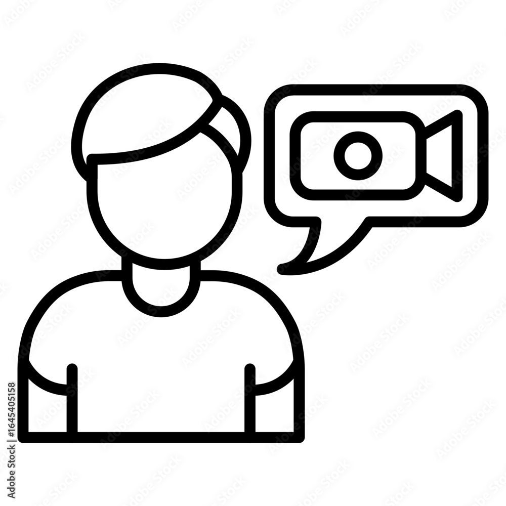 Fototapeta premium Video Call Icon