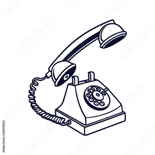 retro phone with a message