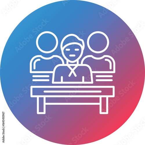 Group Line Gradient Circle Background Icon