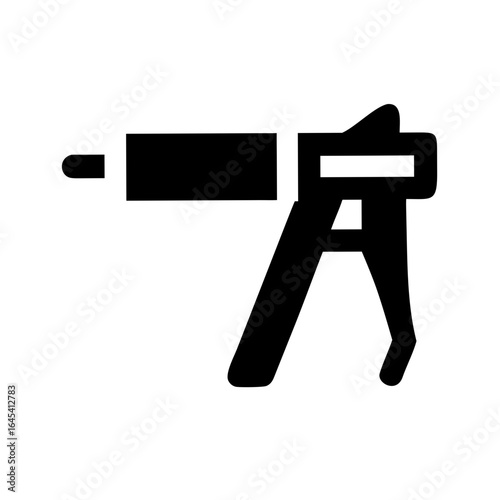 Caulk Gun Icon – Vector Illustration for Construction, Sealing, and Home Improvement Tools