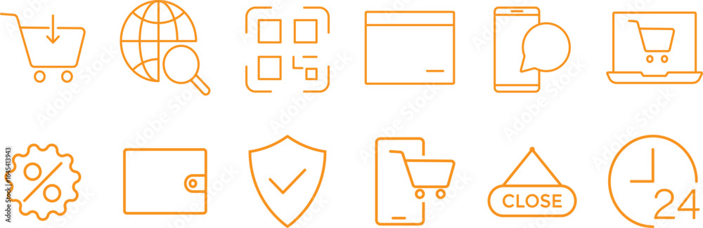 Set of Shopping vector line icons set, Shopping bag icons,shopping cart actions, Contains icons as mobile shopping cart vector,
Set of Shopping vector line icons set, Shopping bag icons,shopping cart actions, Contains icons as mobile shopping cart vector,