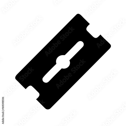 Razor Blade Icon – Sharp Shaving and Grooming Blade Illustration for Personal Care, Barber, and Hygiene