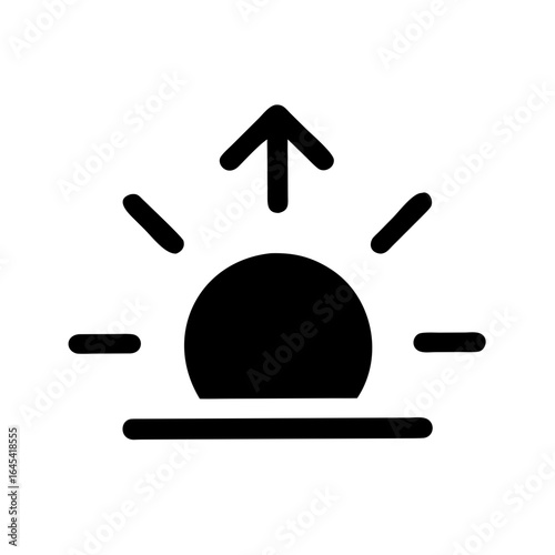 Rising Sun Icon – Sunrise and Morning Illustration for Nature, Hope, and New Beginnings
