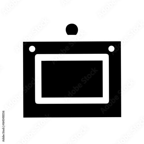 Rectangle Door Signboard Icon – Blank Hanging Sign Illustration for Nameplates, Room Labels, and Door Identification