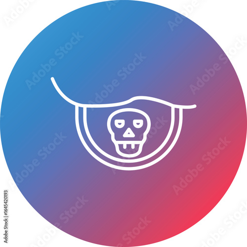 Eye Patch Line Gradient Circle Background Icon