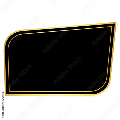 Black Friday Modern Banner with Gold Frame, Minimalist Luxury Sale Label