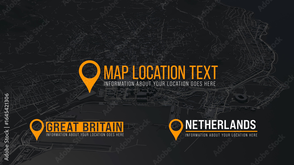 Map Location Titles Stock Template | Adobe Stock