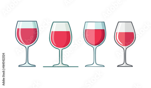 Wine glass icon. Wineglass. Flask template. Jar icon. Wine flask. Cup sign. Glass stencil. Glass silhouette. Logo template. Glass container. Shape for 3d modeling. Cognac flask. Champagne wineglass.
