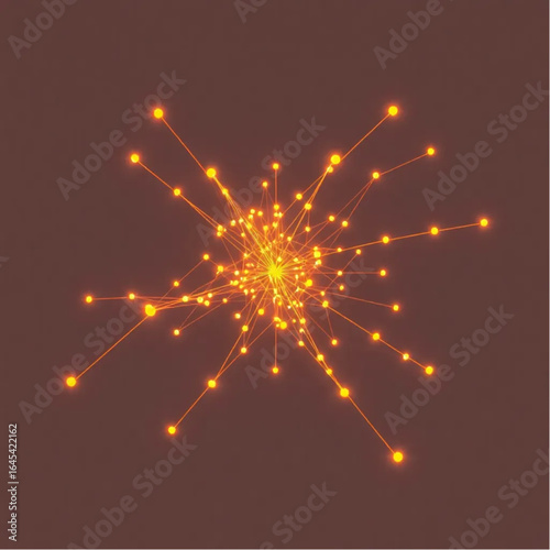 Crystalline orange node network render