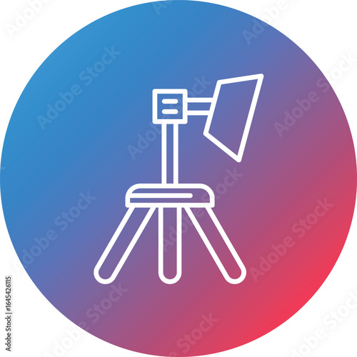 Softbox Line Gradient Circle Background Icon