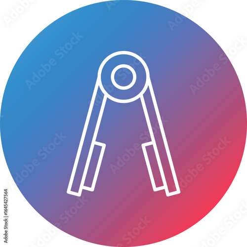 Tongs Line Gradient Circle Background Icon
