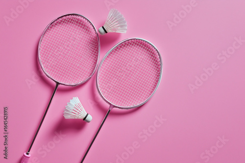 badminton racket and ball