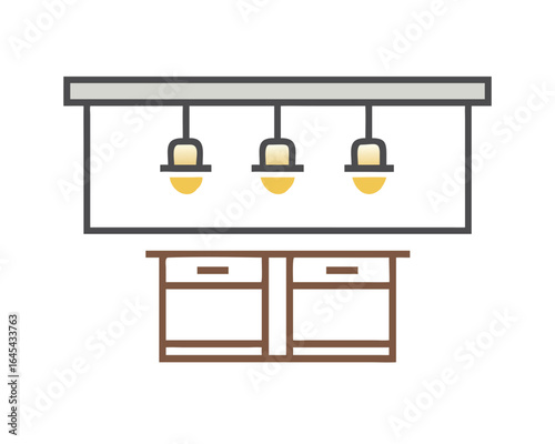 Integrated: Recessed lighting, under-cabinet lighting.

