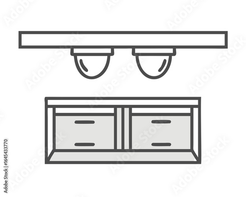 Integrated: Recessed lighting, under-cabinet lighting.

