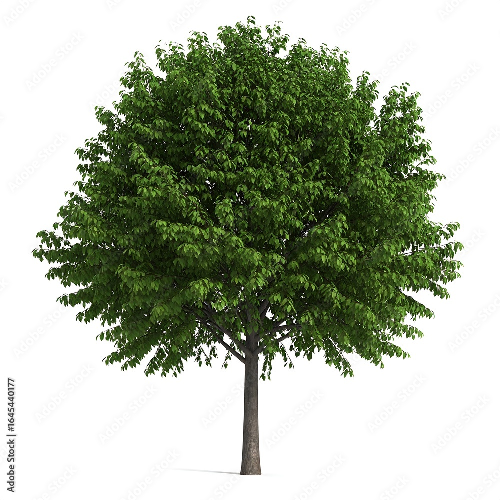 Fototapeta premium Lush green tree against white (1)