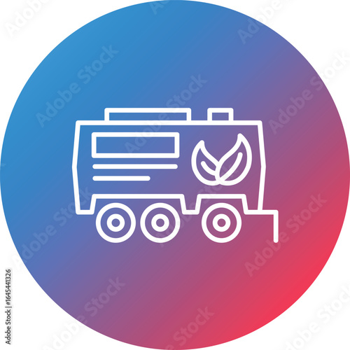Biofuel Tank Line Gradient Circle Background Icon