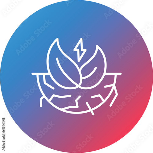 Sustainable Energy Line Gradient Circle Background Icon
