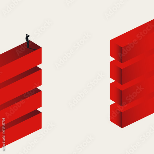 Find solutions, business vector concept. Symbol of challenge, success, growth, leadership. Minimal design eps10 illustration.