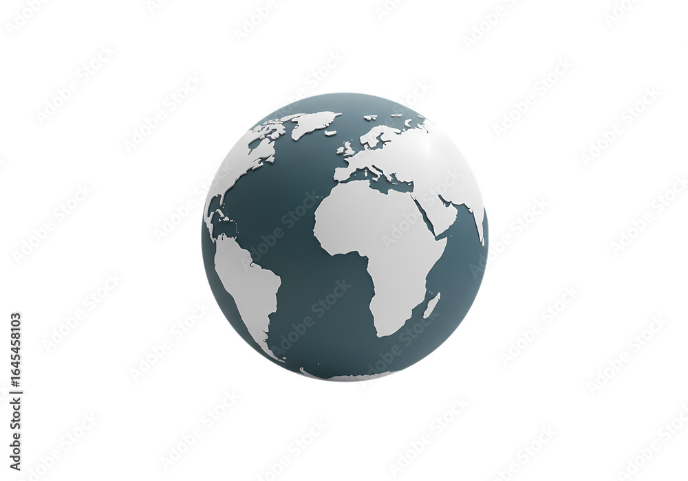 Low-Poly Earth Globe: World Map Representation isolated on transparent background Low-Poly Earth Globe: World Map Representation isolated on transparent background