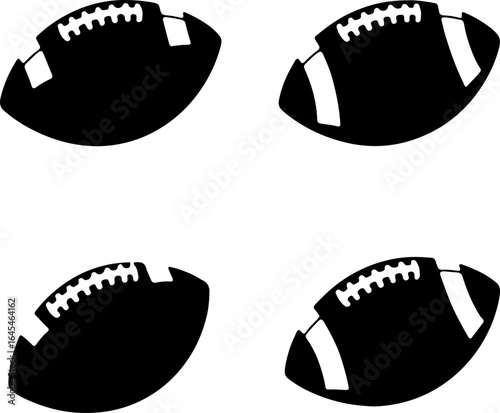 American Football Ball   icon, sports  vector, NFL, illustration,  Bundle