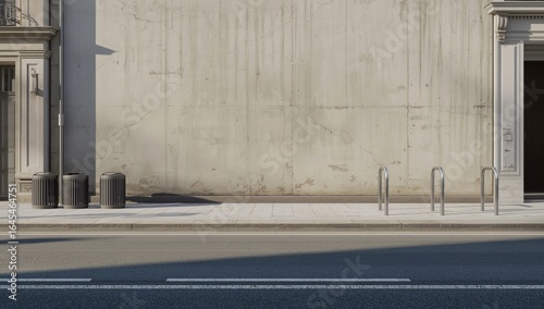 A blank street concrete wall for mural