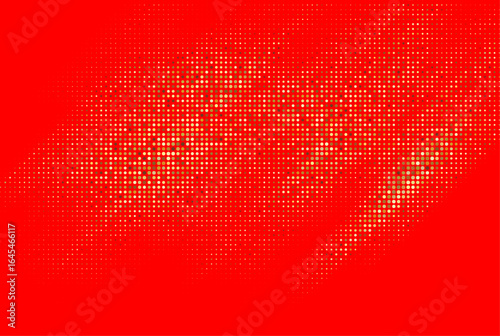 Extravagant Gold and Red Gradient with Black Hexagonal Mosaic Grids
